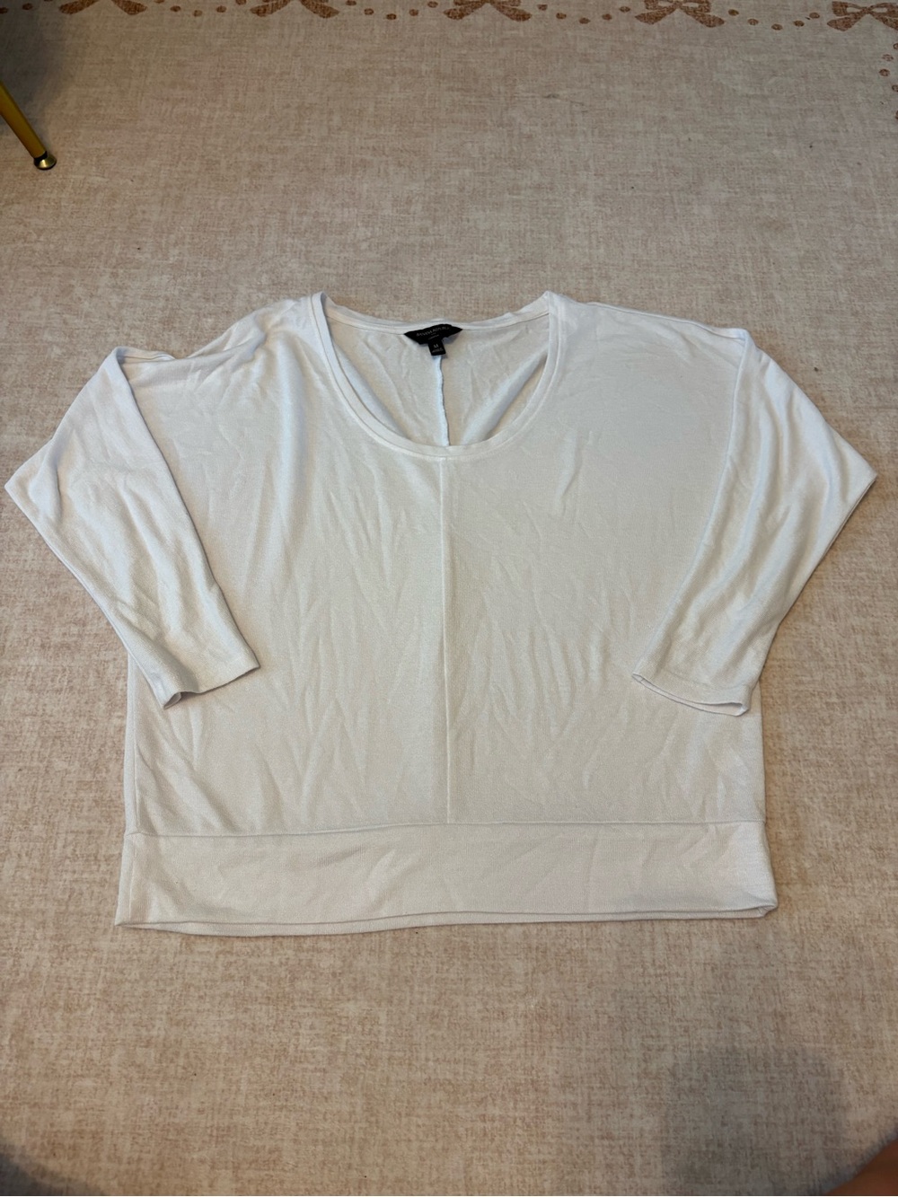 Banana Republic White Scoop Neck Relaxed Top